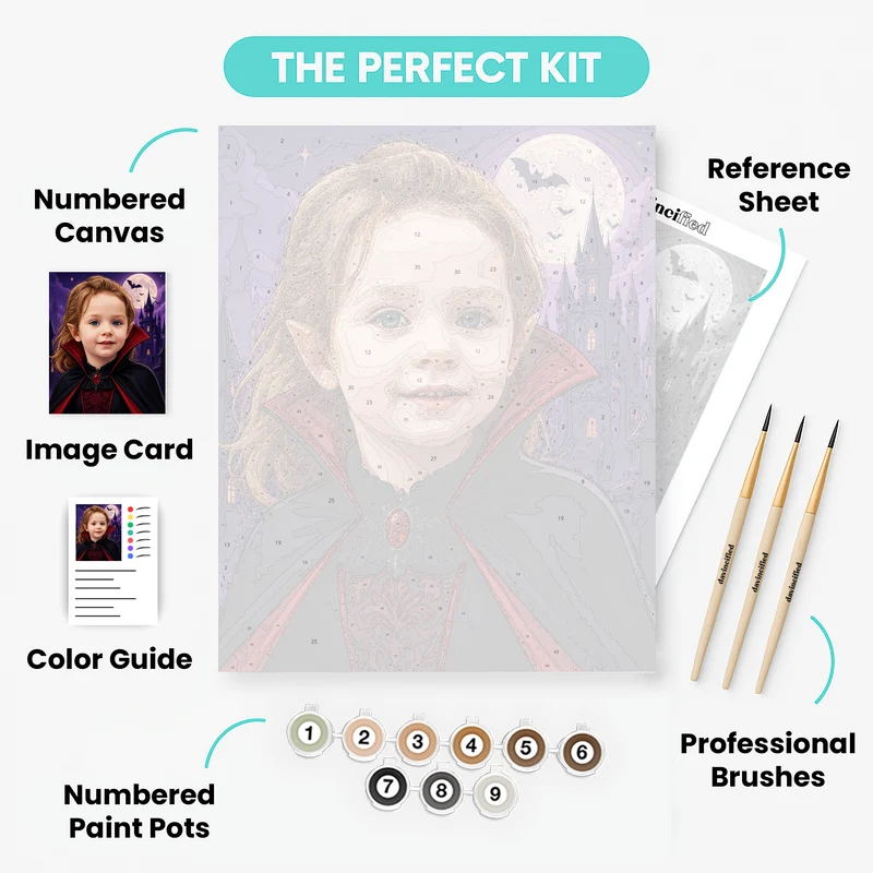Little Vampire - Custom Paint by Numbers Kit