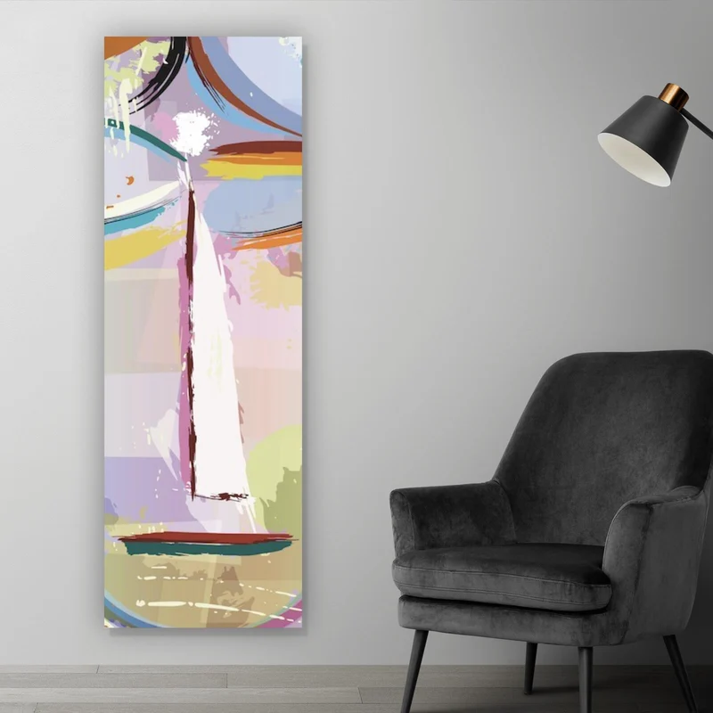 Spannrahmenbild Face Abstract Art No.3 Panorama Hoch
