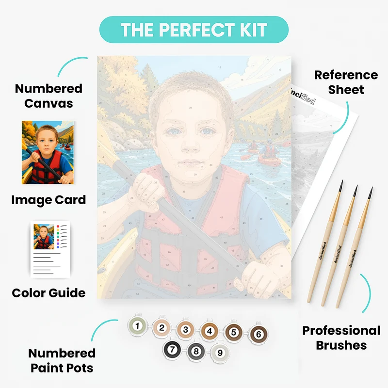 Kayaking Adventure - Custom Paint by Numbers Kit