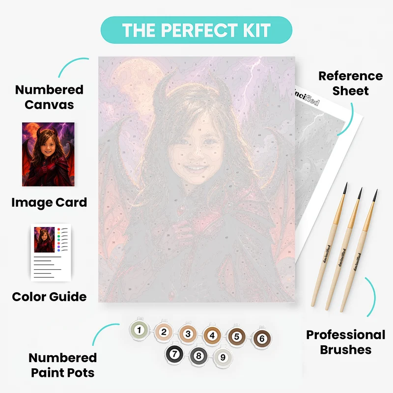 Dragon Queen Fantasy - Custom Paint by Numbers Kit
