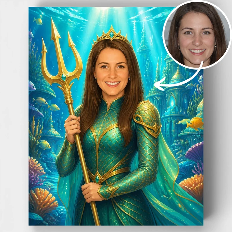 Underwater Princess - Custom Paint by Numbers Kit