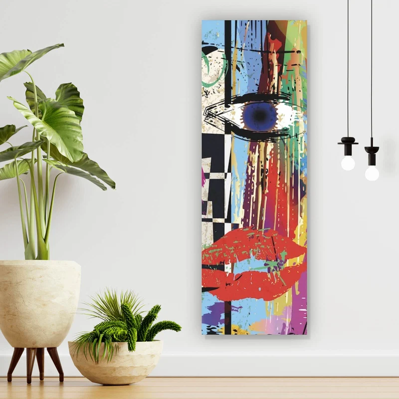 Poster Face Abstract Art No.4 Panorama Hoch