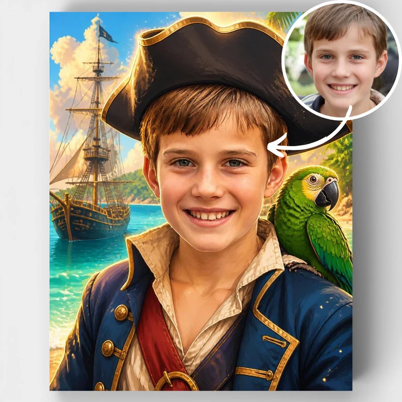 Pirate Adventure - Custom Paint by Numbers Kit