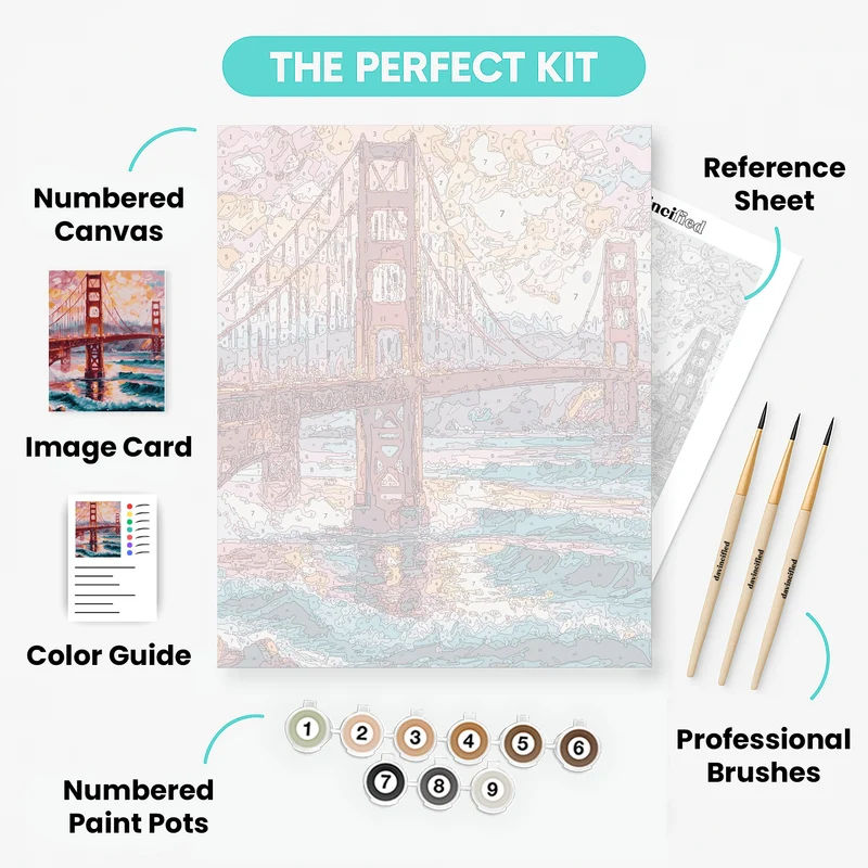 Golden Gate Bridge - Paint by Numbers Kit