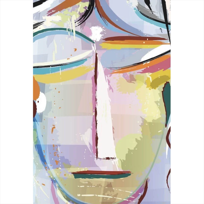 Acrylglasbild Face Abstract Art No.3 Hochformat