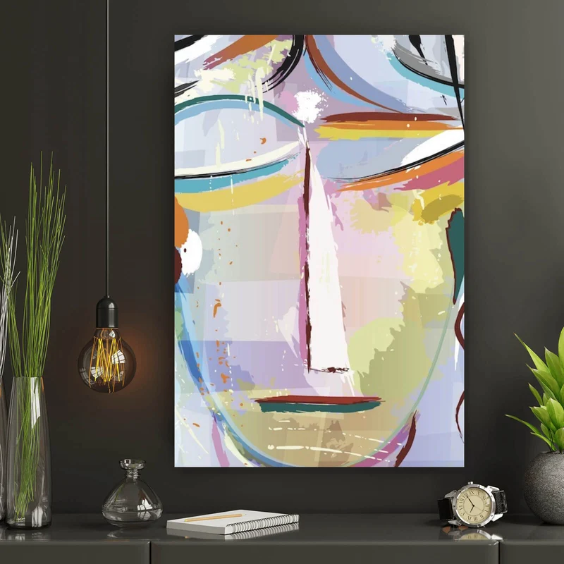 Leinwandbild Face Abstract Art No.3 Hochformat