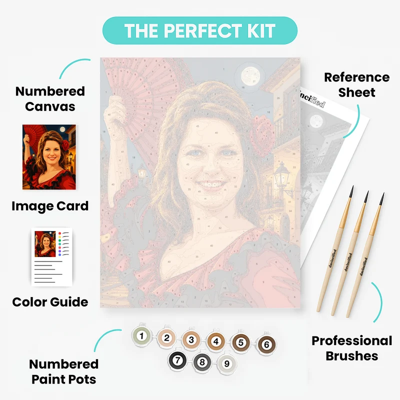 Spanish Flamenco Night - Custom Paint by Numbers Kit
