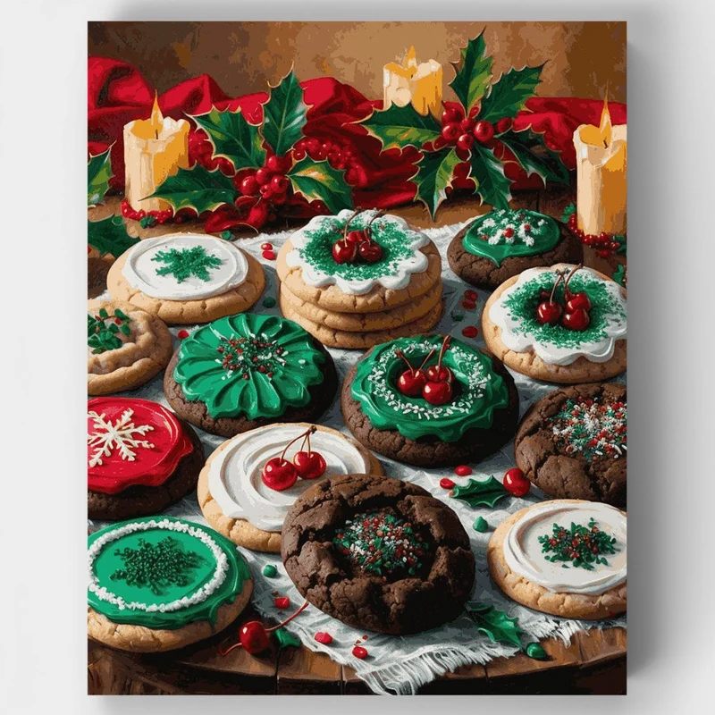Christmas Cookie Delight - Paint by Numbers Kit