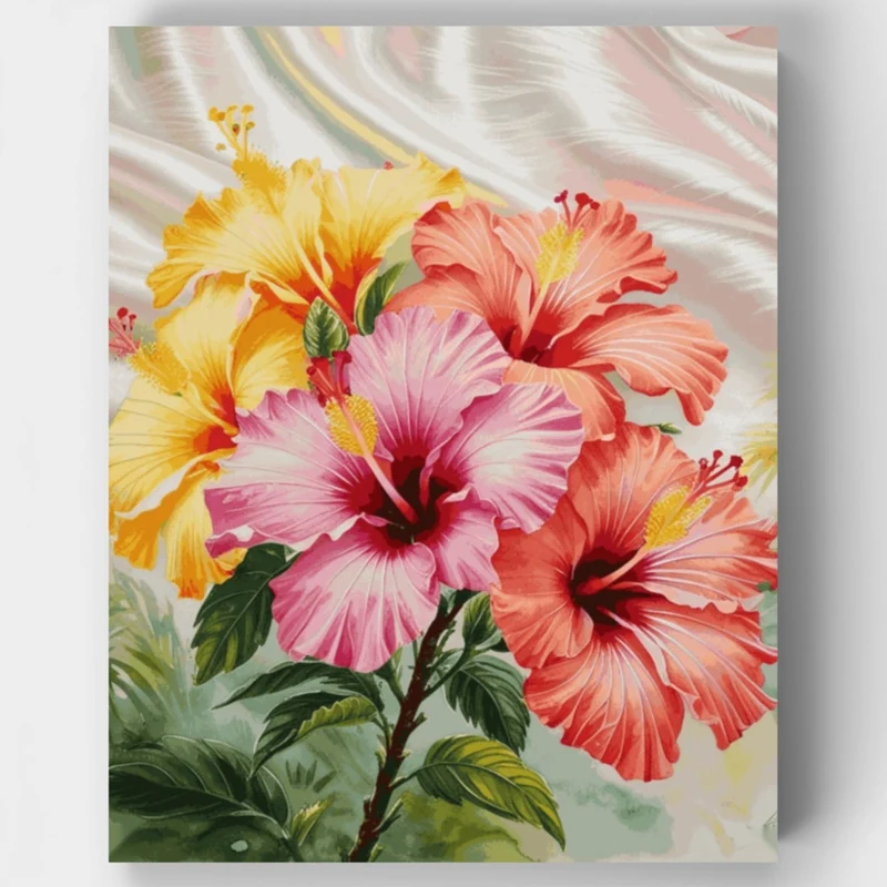 Hyperrealistic Hibiscus - Paint by Numbers Kit