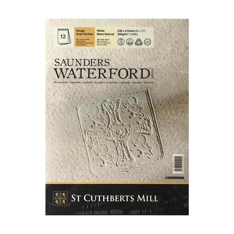 Akvarelový blok St Cuthberts Mill Saunders Waterford CP biely 300 g/m² 23 × 31 cm