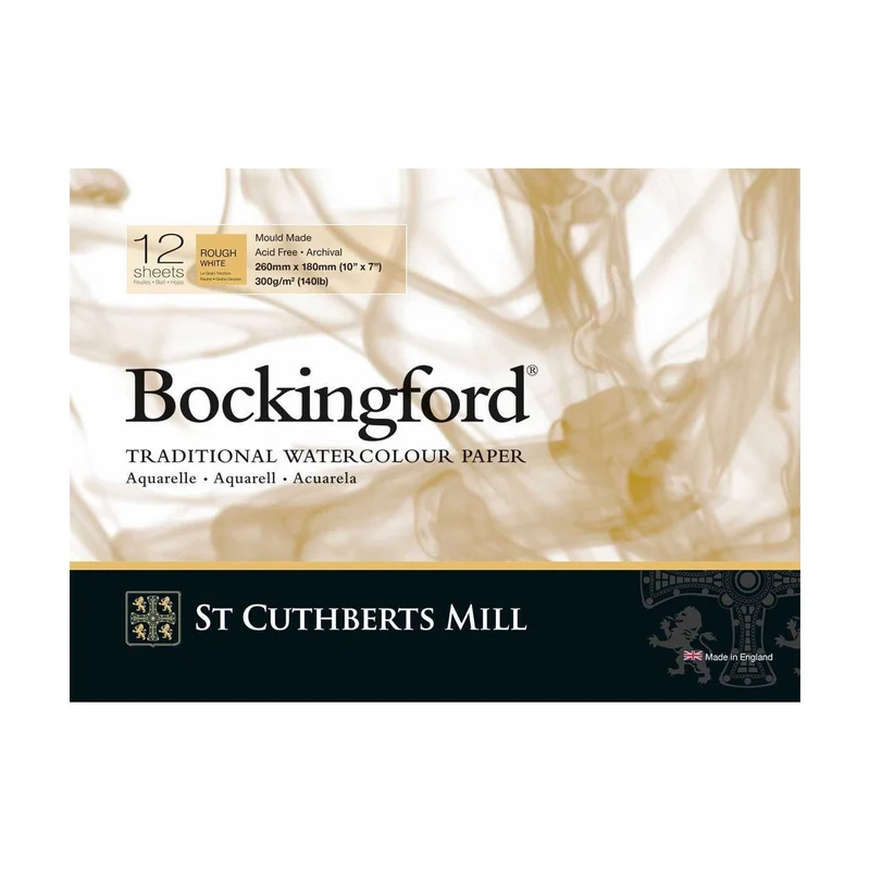 St Cuthberts Mill Bockingford Aquarellblock Rough 300 g/m² - 12 Blatt