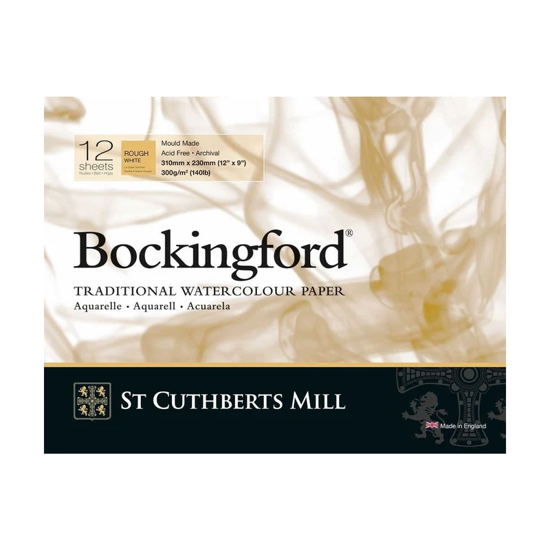 St Cuthberts Mill Bockingford Aquarellblock Rough 300 g/m² - 12 Blatt