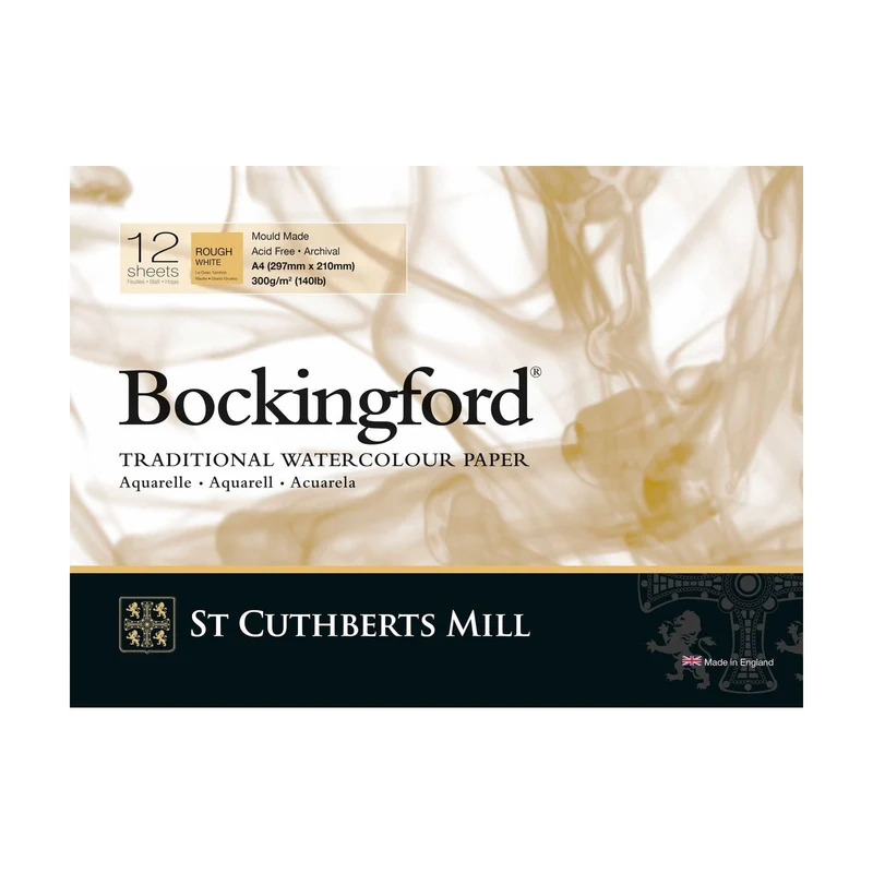 St Cuthberts Mill Bockingford Aquarellblock Rough 300 g/m² - 12 Blatt