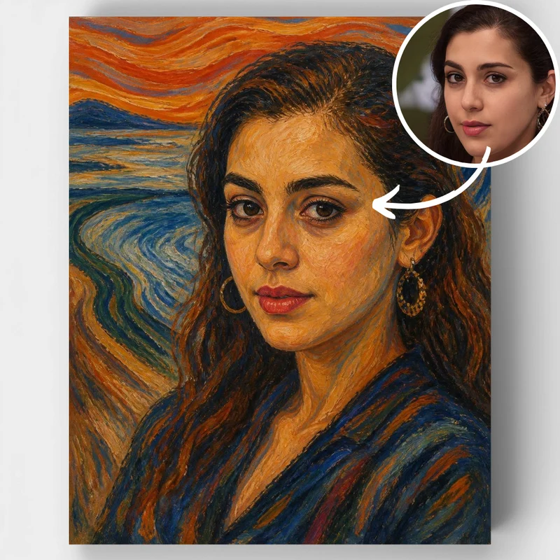 Coastal Mirage Portrait - Custom Paint by Numbers Kit