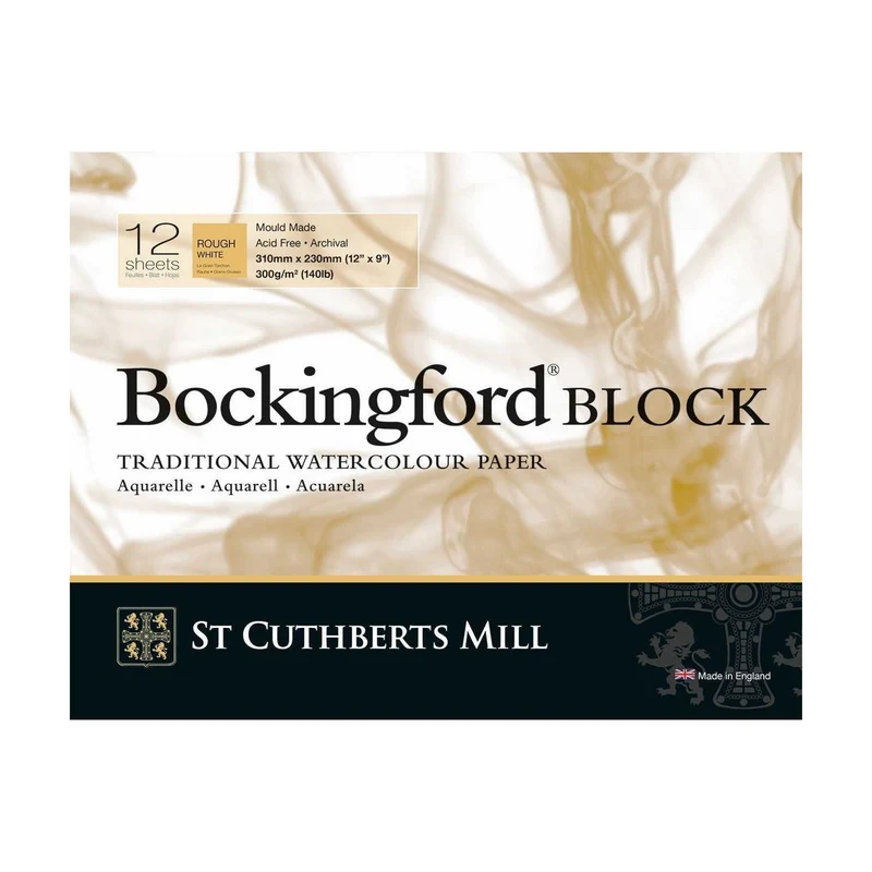 Μπλοκ ακουαρέλας St Cuthberts Mill Bockingford Rough 300 g/m² 31 – 41 cm - 12 φύλλα