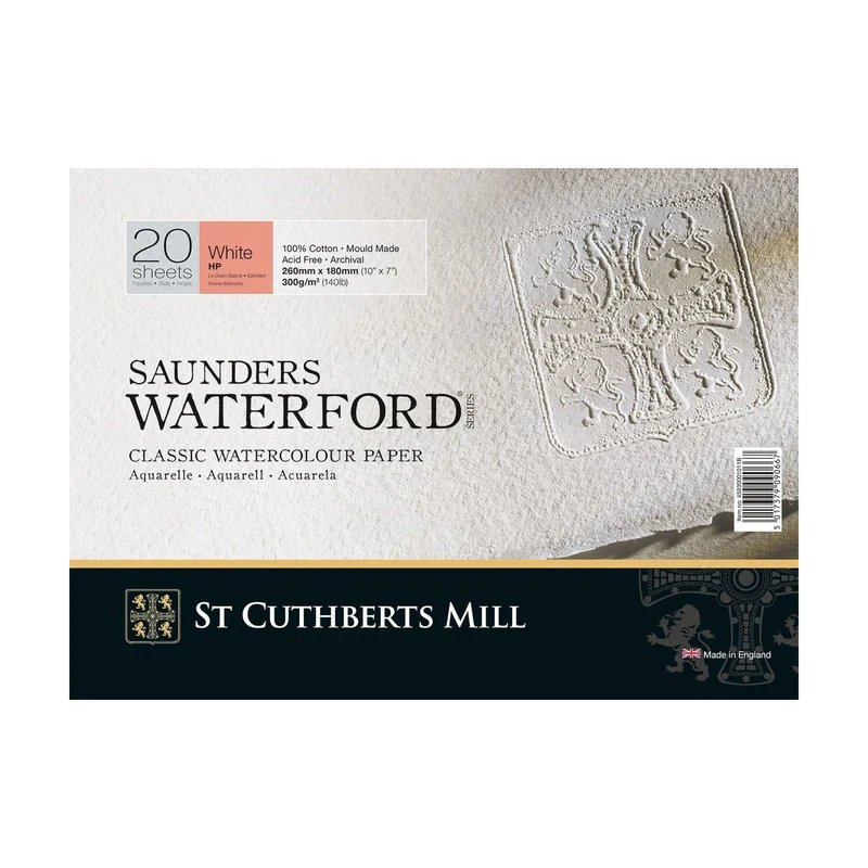 Blocco acquerello St Cuthberts Mill Saunders HP 300 g/m² 20 fogli – 26 51 cm