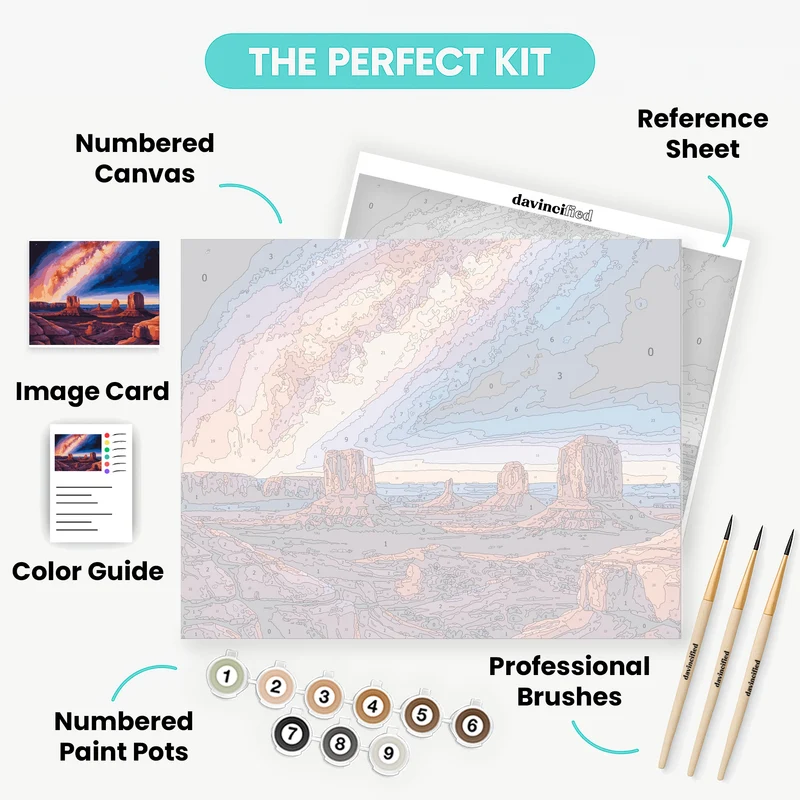 Cosmic Monument Valley - Paint by Numbers Kit