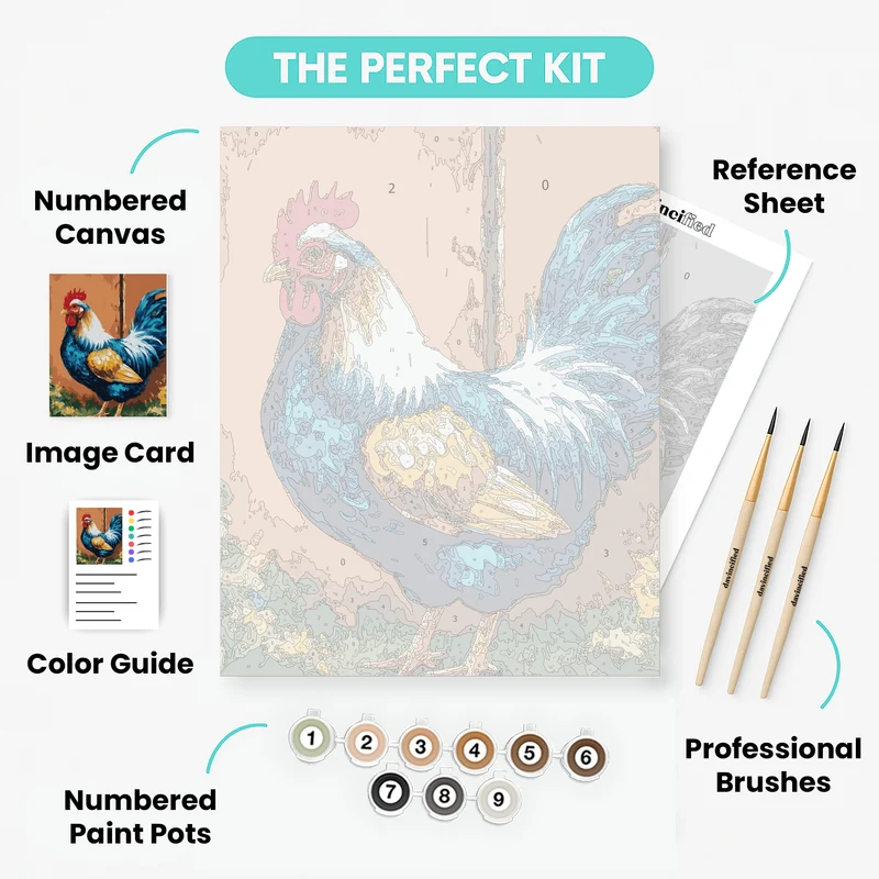 Proud Chicken - Paint by Numbers Kit