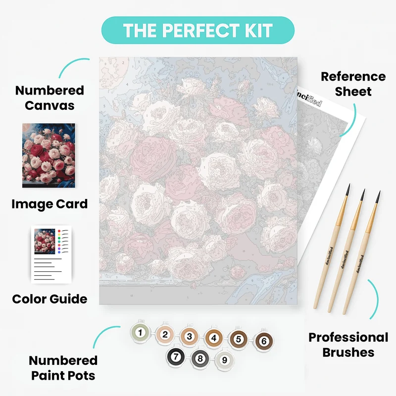 Lavish Bouquet of Roses - Paint by Numbers Kit