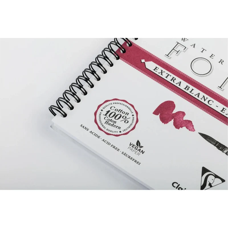 Blocco acquerello CLAIREFONTAINE Fontaine CP extra bianco 300 g 18 x 24 cm - 12 fogli