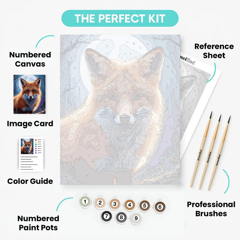 Vibrant Fox - Paint by Numbers Kit