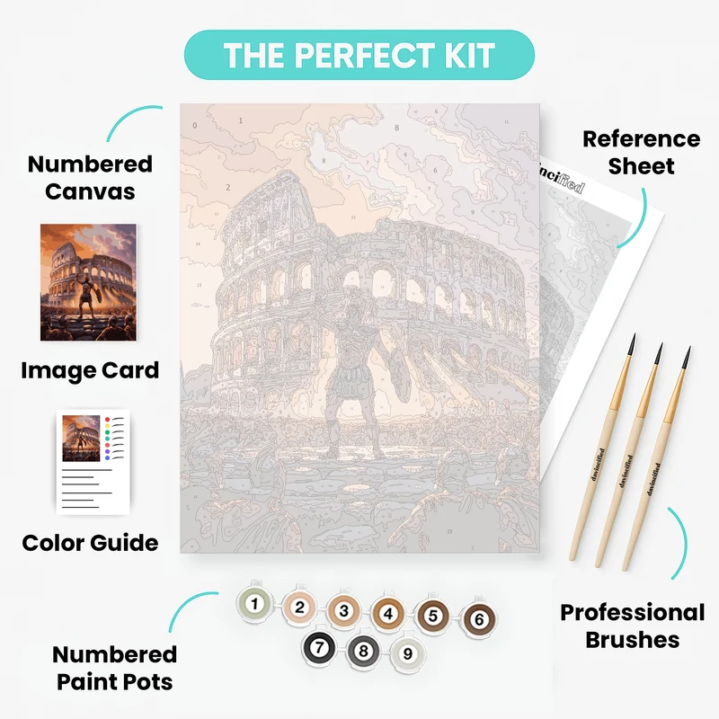 Roman Gladiator - Paint by Numbers Kit