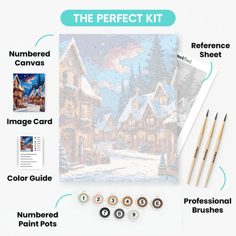 Whimsical Christmas - Paint by Numbers Kit