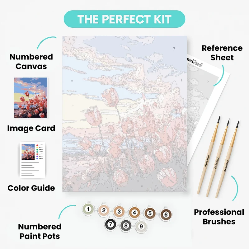 Golden Hour Blossoms - Paint by Numbers Kit