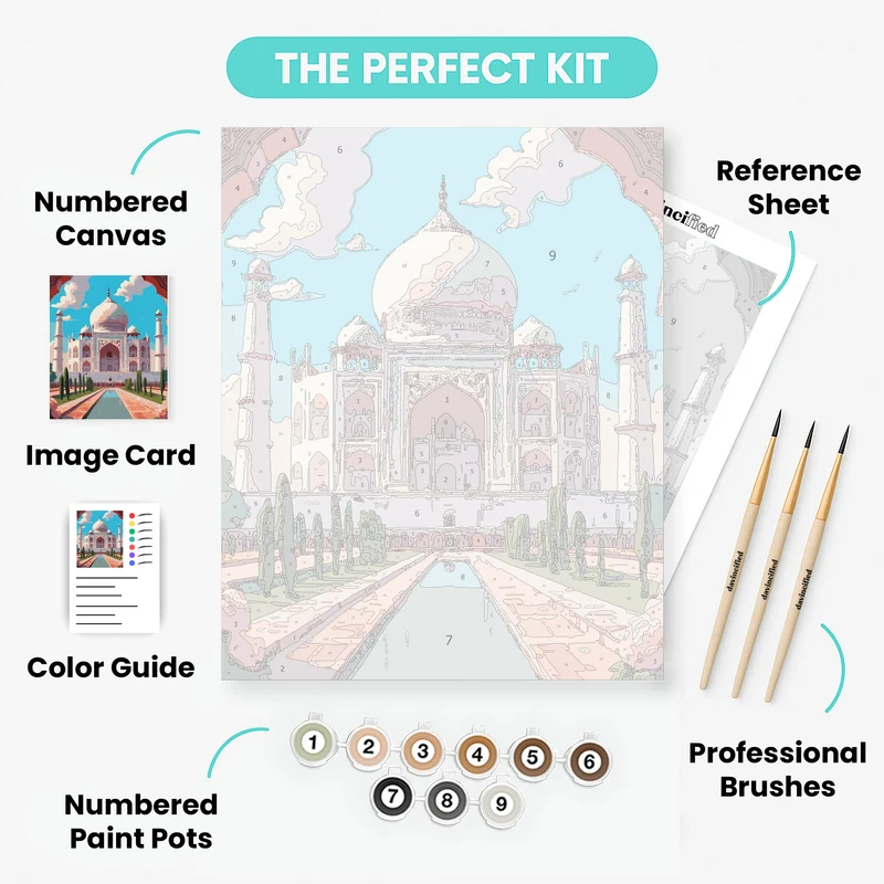 Majestic Taj - Paint by Numbers Kit