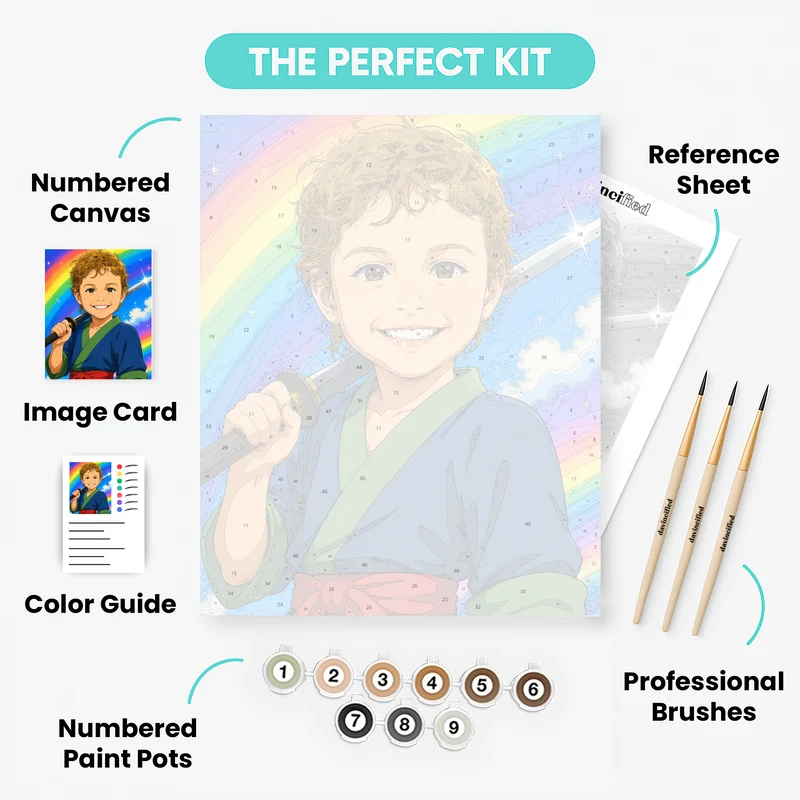 Rainbow Samurai - Custom Paint by Numbers Kit