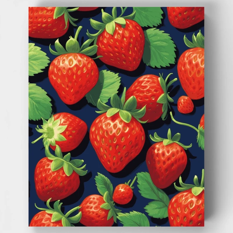 Strawberry Delight - Paint by Numbers Kit