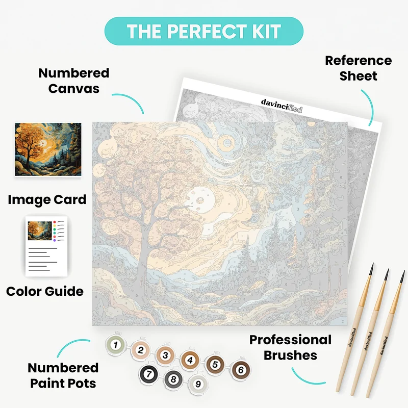 Whimsical Autumn Night - Paint by Numbers Kit