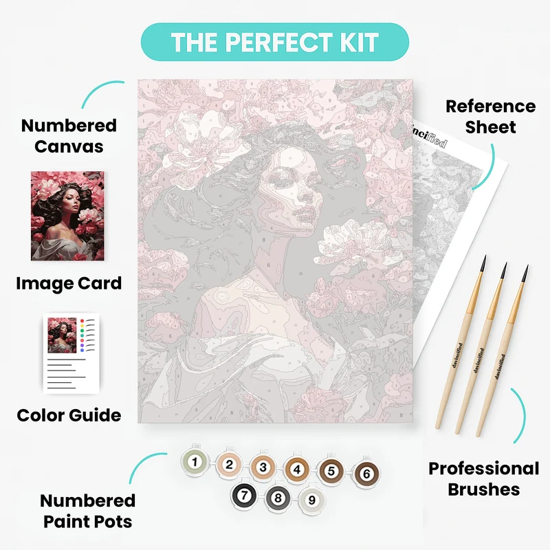 Floral Elegance - Paint by Numbers Kit