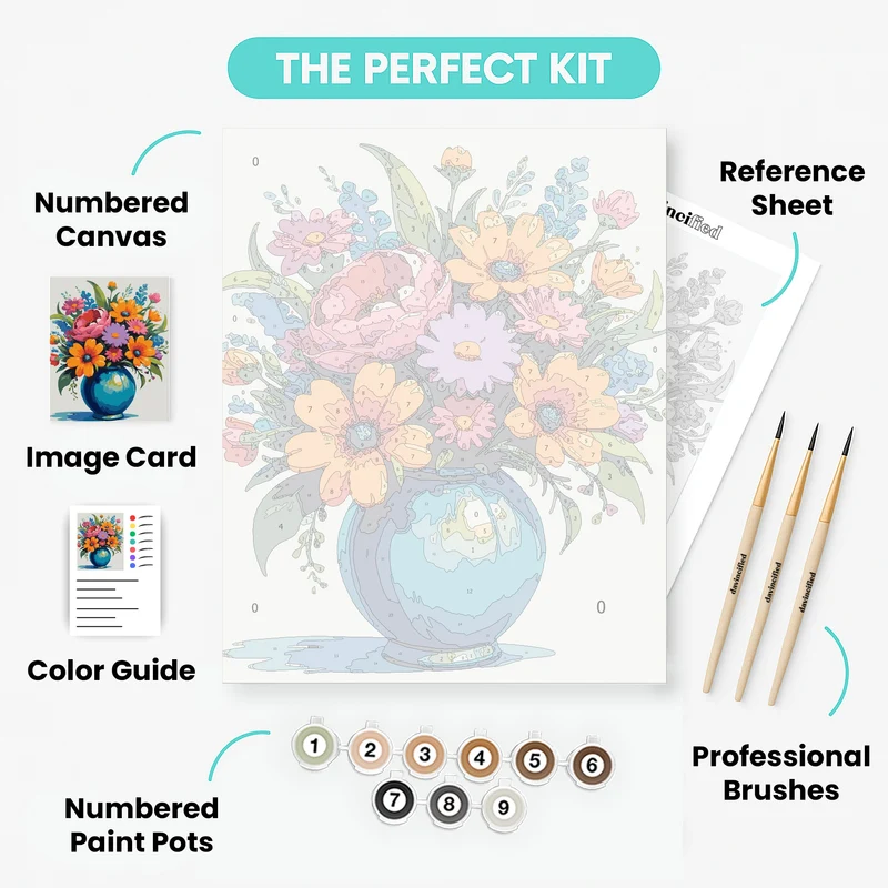 Floral Delight - Paint by Numbers Kit
