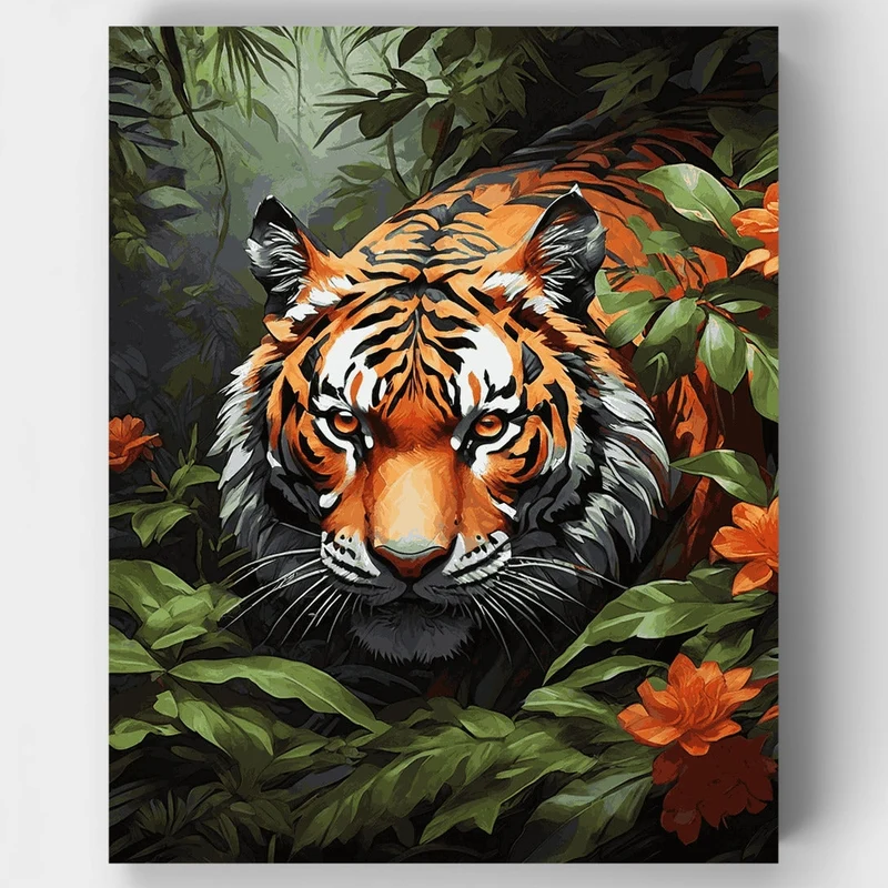 Tiger in the Jungle - Paint by Numbers Kit