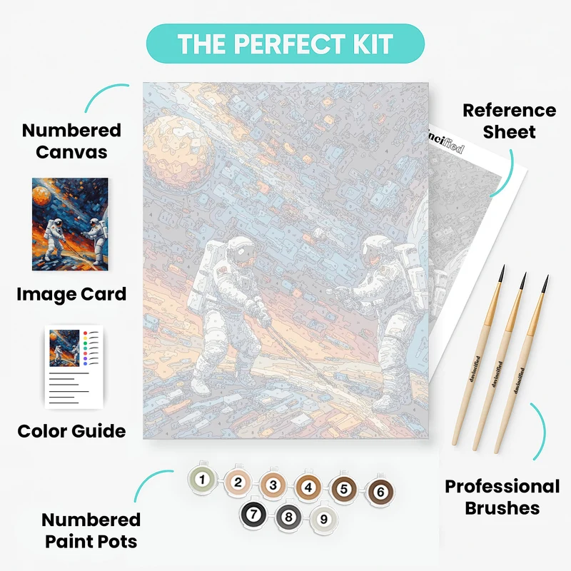 Cosmic Ping Pong - Paint by Numbers Kit