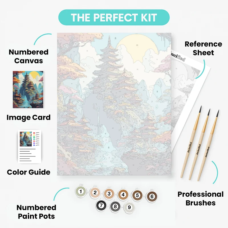 Temple Tranquility - Paint by Numbers Kit