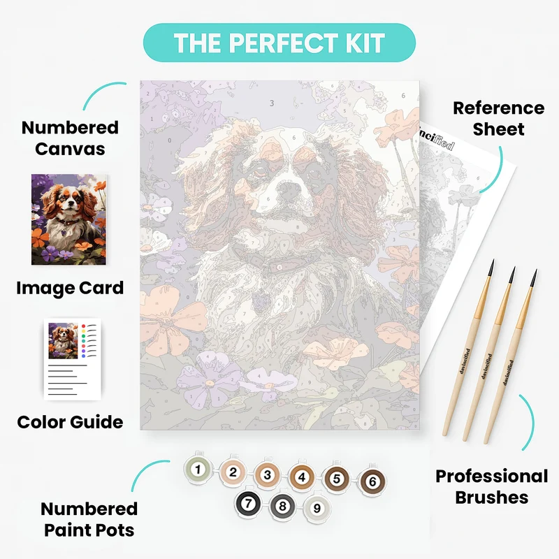 Charming Pup - Paint by Numbers Kit