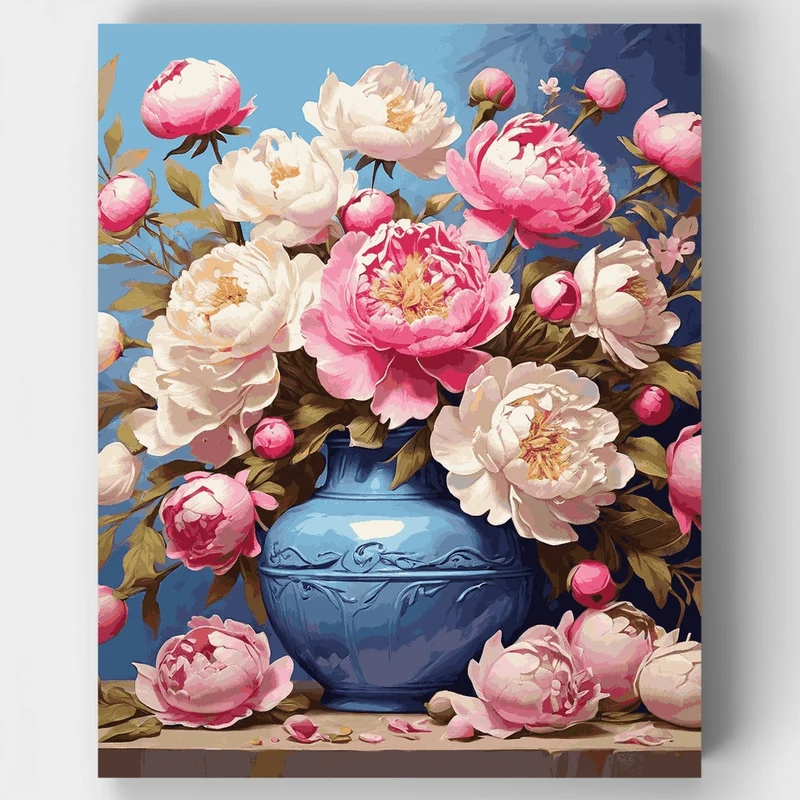 Blooming Peonies - Paint by Numbers Kit