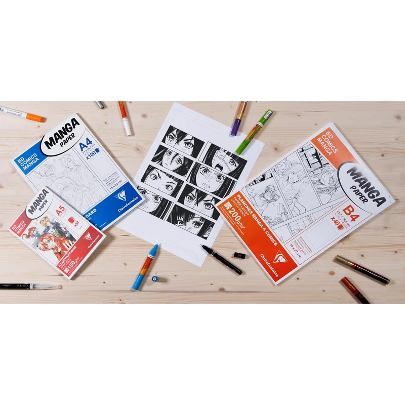 Скицник Manga Layout Clairefontaine 100 g/m² A5 – A3 - 50 листа