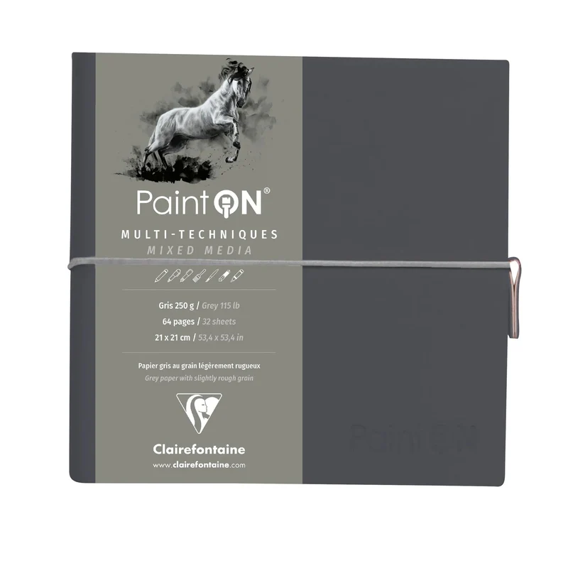 Mixed Media Block CLAIREFONTAINE Paint'On 250 g/m² 19 x 19 cm - 32 Blatt