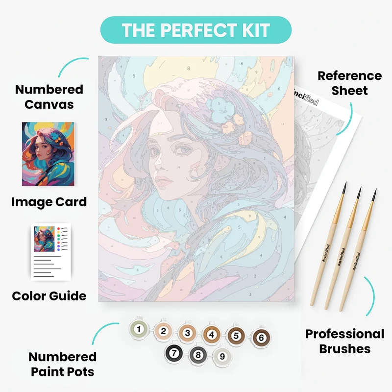 Radiant Portrait - Paint by Numbers Kit