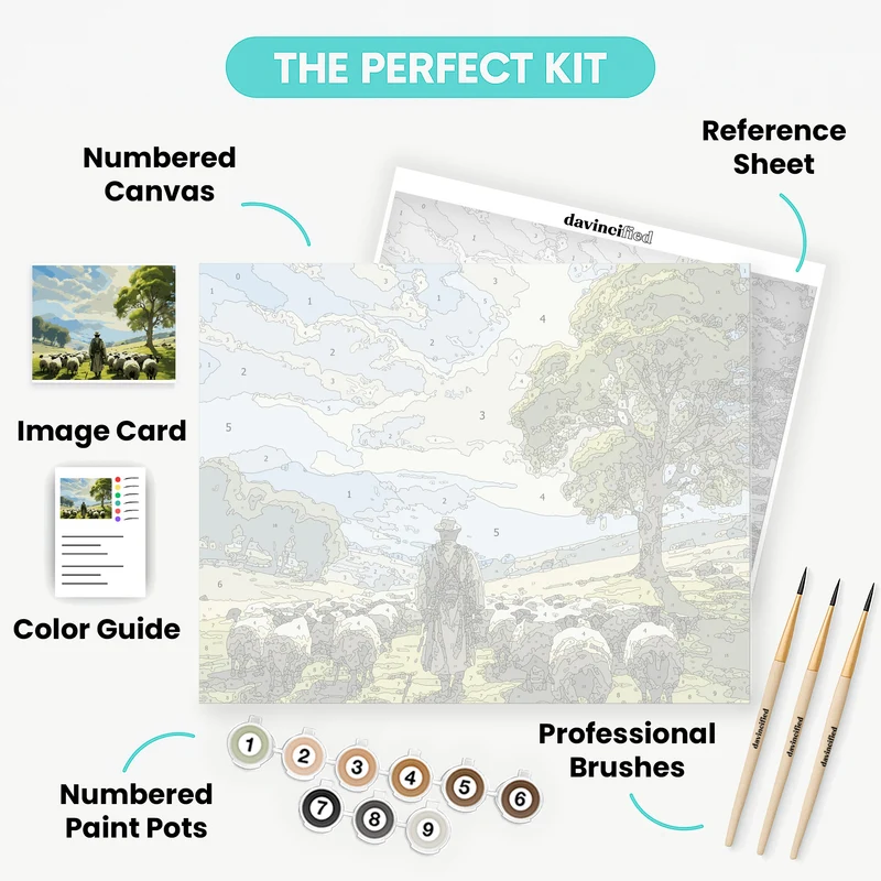 Pastoral Shepherd - Paint by Numbers Kit