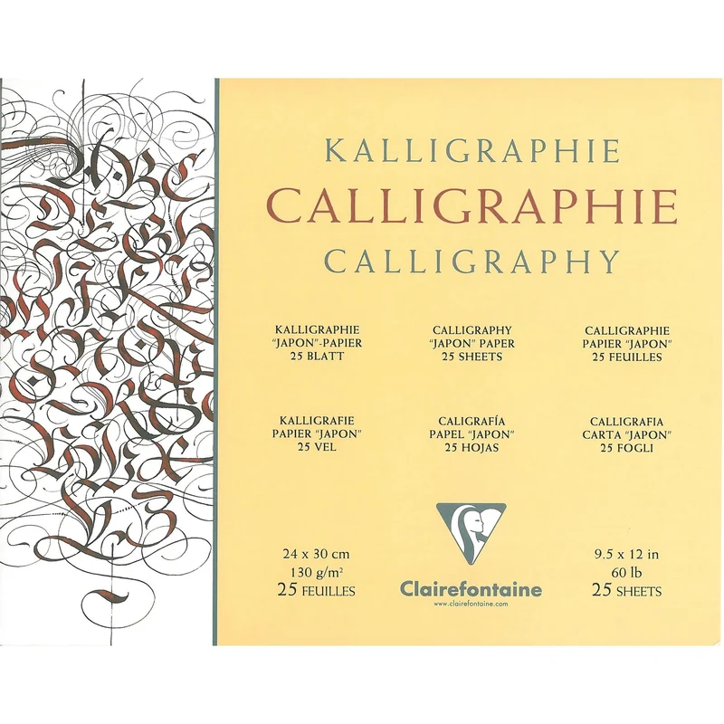 Kaligrafický blok CLAIREFONTAINE Ivory 130 g 25 listov – 24 × 30 cm
