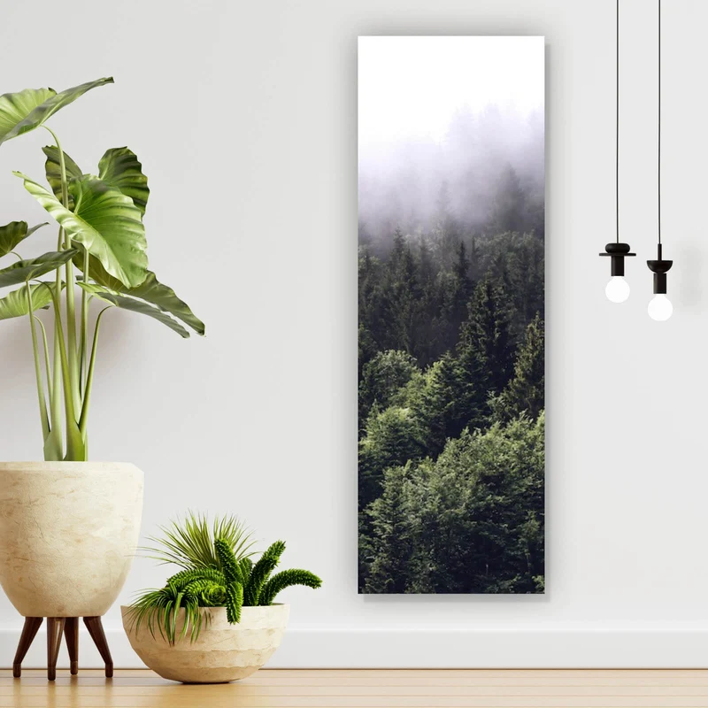 Acrylglasbild Wald am Morgen Panorama Hoch