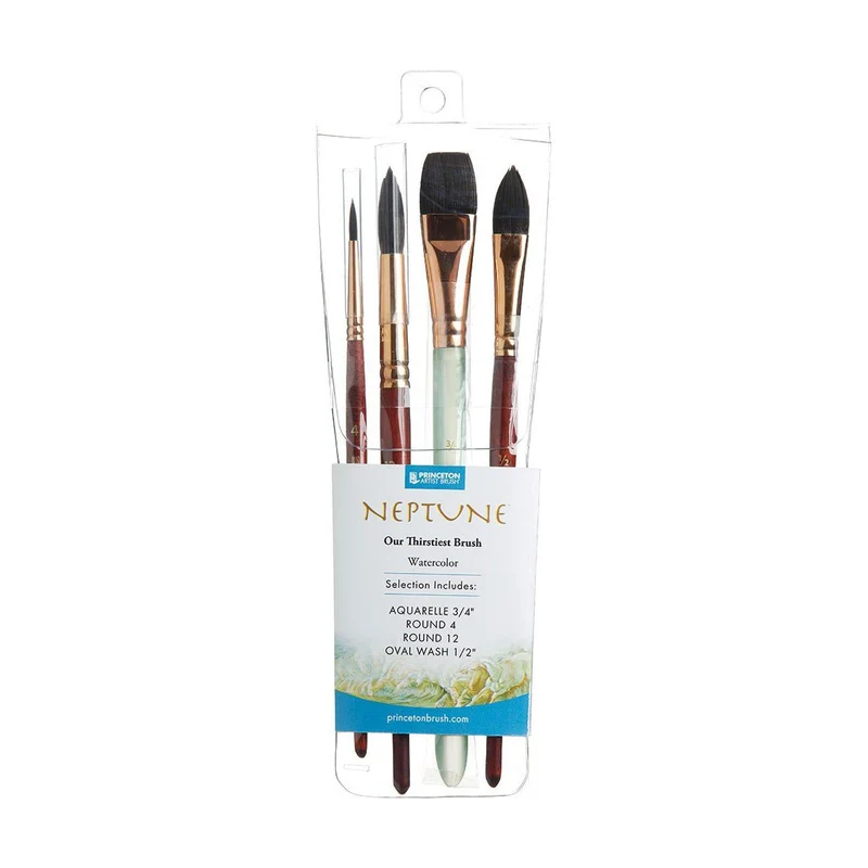 PRINCETON Neptune Aquarellpinsel-Set – 4-teilig