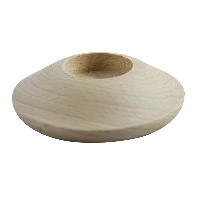 Дървен свещник за чаена свещ Pentart - диск 3, 10x3 cm