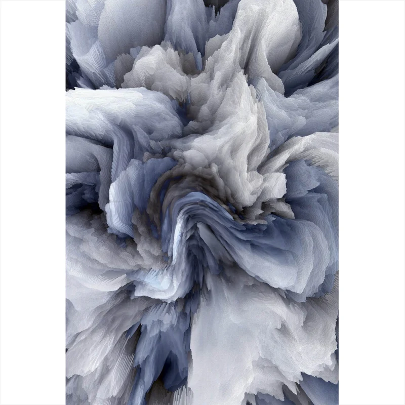 Poster Abstrakter Marmor Blau Hochformat