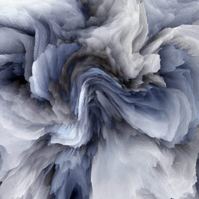 Leinwandbild Abstrakter Marmor Blau Quadrat