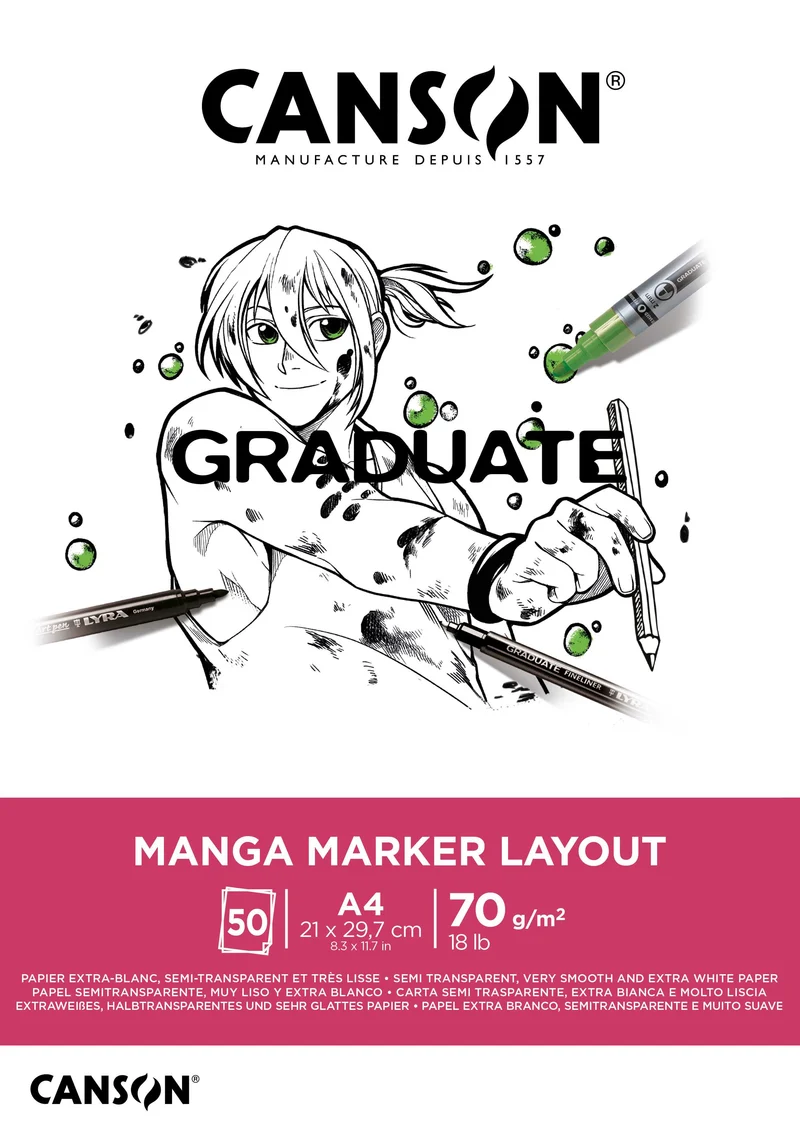 Canson Graduate Marker скицник за маркери 70 g/m² 50 листа A4 лепен